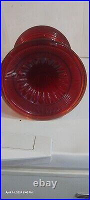 Antique Aladdin Ruby Red Beehive Lamp