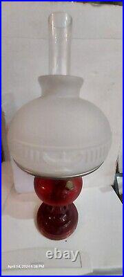 Antique Aladdin Ruby Red Beehive Lamp