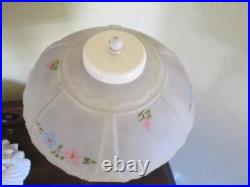 Antique Aladdin Table Lamp With Period Glass Shade Marked Aladdin Mfg