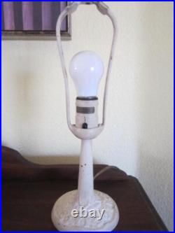 Antique Aladdin Table Lamp With Period Glass Shade Marked Aladdin Mfg