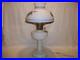 Antique Aladdin Table Oil Lamp Electrified Lincoln Drape Ivory Color