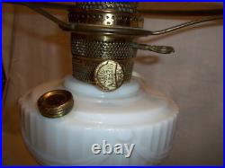 Antique Aladdin Table Oil Lamp Electrified Lincoln Drape Ivory Color
