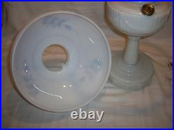 Antique Aladdin Table Oil Lamp Electrified Lincoln Drape Ivory Color