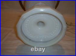 Antique Aladdin Table Oil Lamp Electrified Lincoln Drape Ivory Color