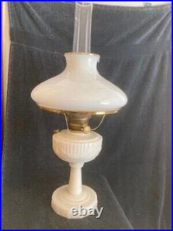 Antique Aladdin Tall Lincoln Drape'A' Font Lamp Model #B/Shade 1935-1955