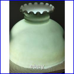 Antique Aladdin Washington Drape Clear Glass Oil Lamp NU-Type Model B Green