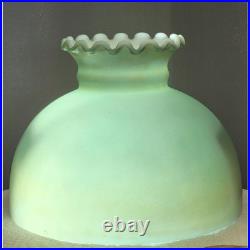 Antique Aladdin Washington Drape Clear Glass Oil Lamp NU-Type Model B Green