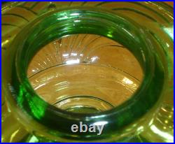 Antique Aladdin Washington Drape Green Uranium Oil Lamp Fount/Base Only Glows