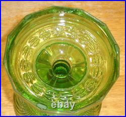 Antique Aladdin Washington Drape Green Uranium Oil Lamp Fount/Base Only Glows