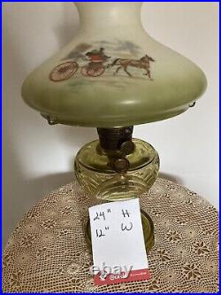 Antique Aladdin Washington Drape Kerosene Oil Lamp With Shade
