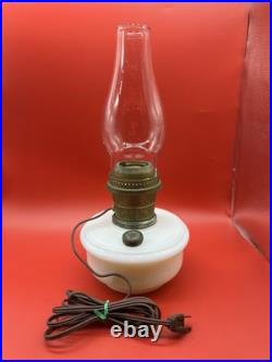 Antique Aladdin White Alacite Style # 177 Oil/Electric Shelf Hanging Lamp