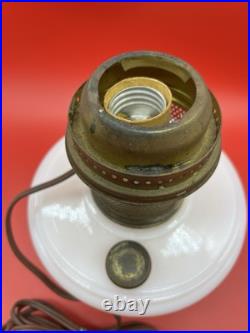 Antique Aladdin White Alacite Style # 177 Oil/Electric Shelf Hanging Lamp