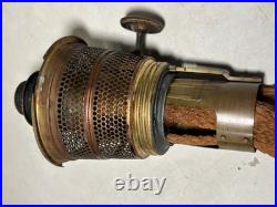 Antique Aladdin White Moonstone B-110 Corinthian Oil Lamp 1935-1936 With Shade