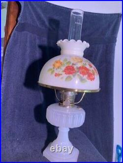Antique Aladdin White Moonstone Cathedral Lamp, 1934 withNu-Type B Burner
