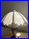 Antique Art Nouveau Slag Glass Table Lamp Shade