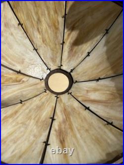 Antique Art Nouveau Slag Glass Table Lamp Shade