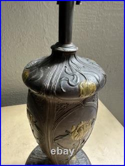 Antique Art Nouveau Table Lamp Base Painted
