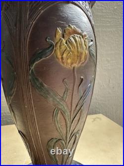 Antique Art Nouveau Table Lamp Base Painted
