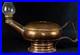 Antique Brass Aladdin Genie Oil Lamp with Pebbled Glass Shade
