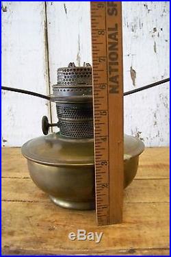 Antique Brass Aladdin Kerosene / Oil Lamp With Model B Burner U. P RR Railroad