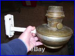 Antique Brass Aladdin Model B Oil Kerosene Bracket Wall Lamp
