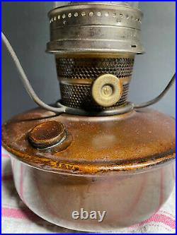 Antique Brass Aladdin Model C Railroad Caboose Lamp Rare