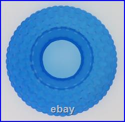 Antique Brass Aladdin Oil Lamp No 10 Blue Satin Quilted Diamond Glass Shade 10