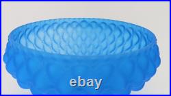 Antique Brass Aladdin Oil Lamp No 10 Blue Satin Quilted Diamond Glass Shade 10