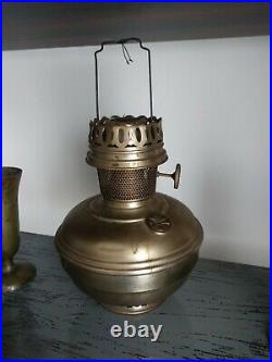 Antique Brass Aladdin-The Mantlelamp Co. Of Amer, Inc. #11 Kerosene Lamp