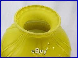 Antique Cased Mustard Yellow Aladdin Glass Student Oil Lamp Shade 10 Kerosene