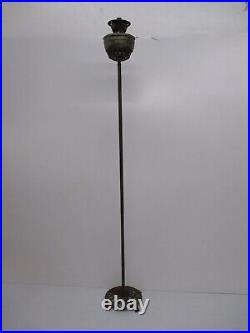 Antique Cast Metal Floor Light Stand Base Oil Kerosene Lamp Base Aladdin #12