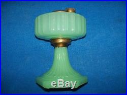 Antique Corinthian B-115 Green Moonstone Jade Aladdin Lamp Kerosene Oil Lamp