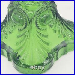 Antique Diamond Glass Bullseye Emerald Green Oil Kerosene Lamp c1902 Canada Antique Diamond Glass Bullseye Emerald Green Oil Kerosene Lamp c1902 Canada