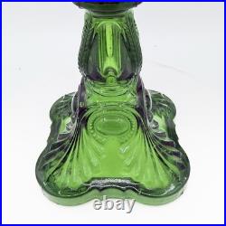 Antique Diamond Glass Bullseye Emerald Green Oil Kerosene Lamp c1902 Canada Antique Diamond Glass Bullseye Emerald Green Oil Kerosene Lamp c1902 Canada