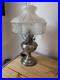 Antique Electric ALADDIN Nickel No. 11 Table Oil Kerosene Lamp Chicago USA Works