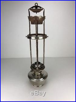 Antique Four Post Hanging Aladdin Model 11 Kerosene Oil Lamp