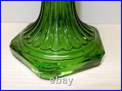 Antique Green Glass Aladdin Corinthian Kerosene Lamp Shade