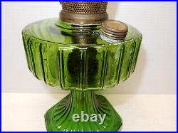 Antique Green Glass Aladdin Corinthian Kerosene Lamp Shade
