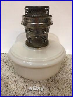 Antique Kerosene Oil Aladdin Hanging Lamp With Glass Shade and Font