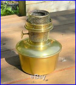 Antique Mantel Co Aladdin Brushed Brass Model 12 Oil Pot Lamp Lox-On c1930 -1932
