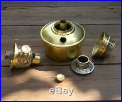 Antique Mantel Co Aladdin Brushed Brass Model 12 Oil Pot Lamp Lox-On c1930 -1932