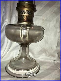 Antique Mantel Co Aladdin Nu-Type Model A Clear Venetian Lamp Lox-On & Chimney
