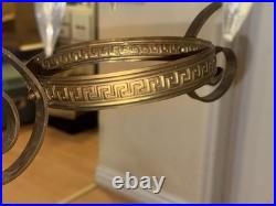 Antique Mantle Lamp Co Aladdin Hanging Library Parlor Oil Lamp Crystal Prisms