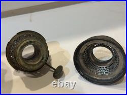 Antique Mantle Lamp Co Aladdin Hanging Library Parlor Oil Lamp Crystal Prisms