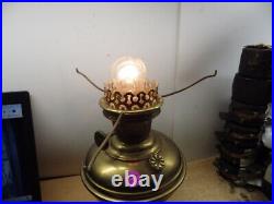 Antique Metal BRASS Aladdin Oil Kerosene Lamp Model 6 1915-1917 W SHADE ELECTRIC
