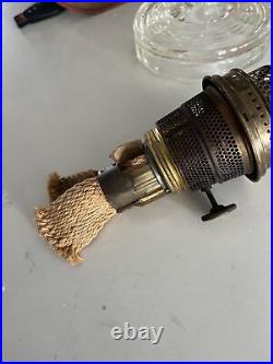 Antique NU-type model B burner Aladdin Oil Lamp Washington Draped USA Chicago