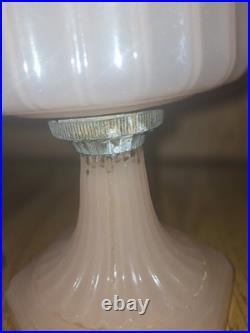 Antique Oil Lamp Aladdin Nu-Type Model B Pink. Needs Reglued