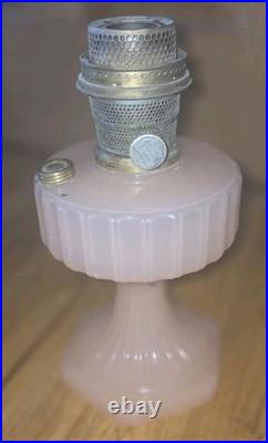 Antique Oil Lamp Aladdin Nu-Type Model B Pink. Needs Reglued