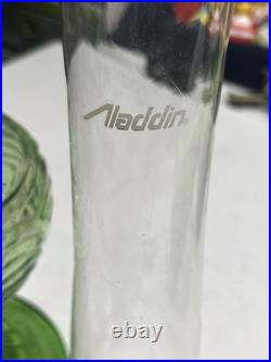 Antique Oil Lamp URAINIUM Glass Aladdin Nu-Type Model B Burner 23 No Damage