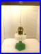 Antique Original Aladdin B125 Oil Lamp Wht Over Green Jadeite Moonstone 1936